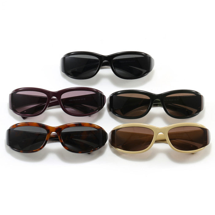 Sporty Wrap Around Oval UV400 Sunglasses