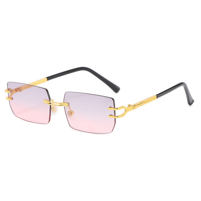 TimberTints – Stylish Rimless Rectangle Shades | Ombré