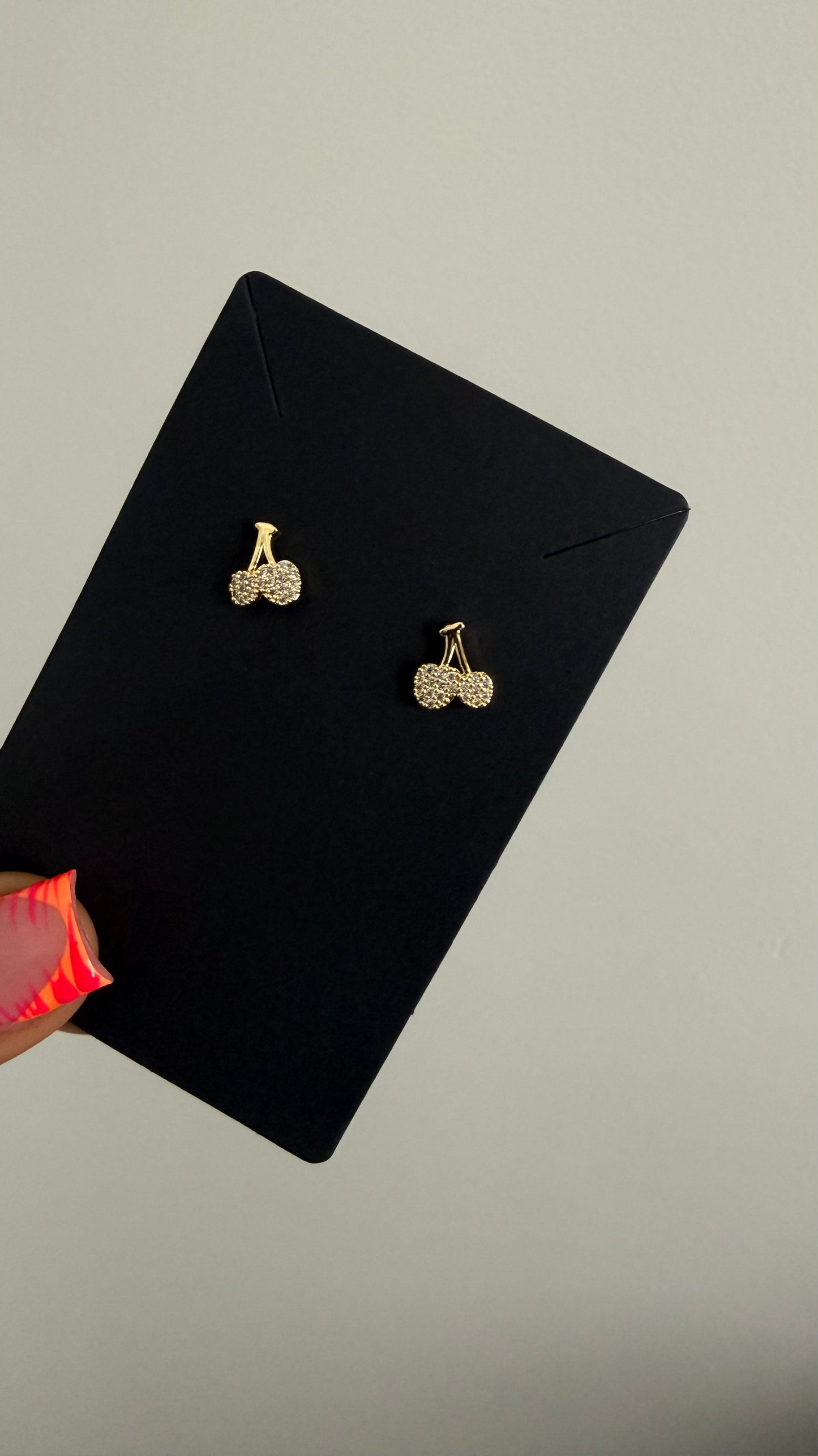 CHERRY STUD EARRINGS