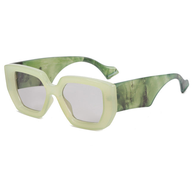 Chunky Solid Glasses | Light Green