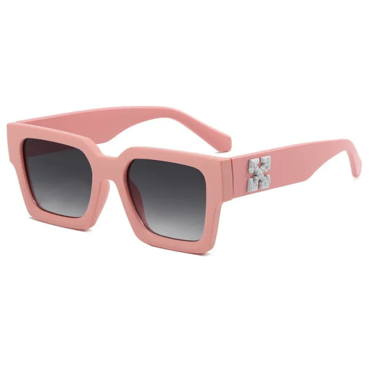 Chunky Chic Square Tinted Sunglasses | Pink