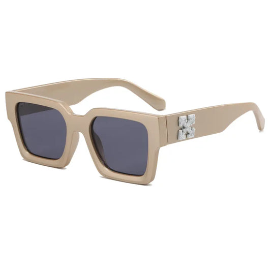 Chunky Chic Square Tinted Sunglasses | Tan
