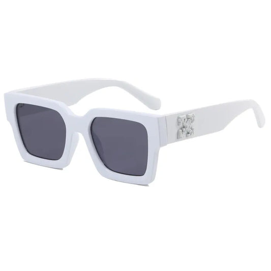 Chunky Chic Square Tinted Sunglasses | White
