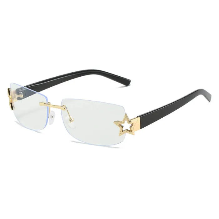 Star Status Y2K Rimeless Sunglasses | Clear