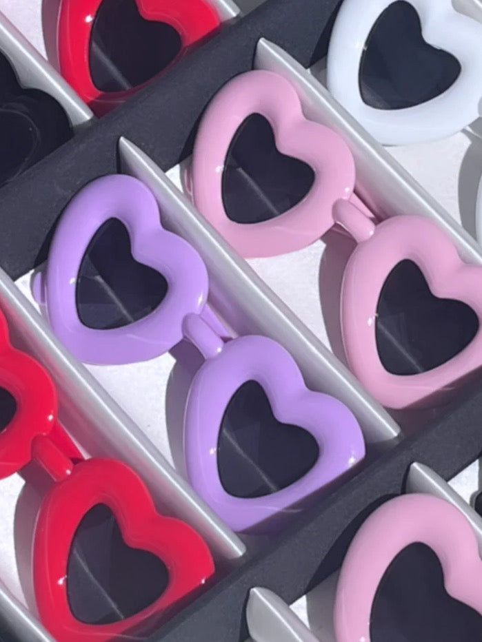Chunky Thick Heart Shaped Sunglasses