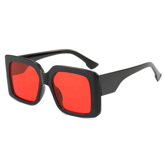 Large Oversized Big Frame Square Sunglasses | Red