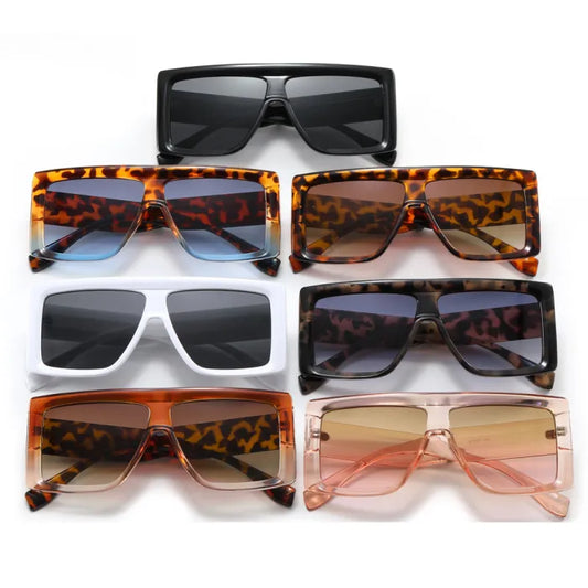 Unisex Oversized Thick Flat Top Square Wholesale Sunglasses