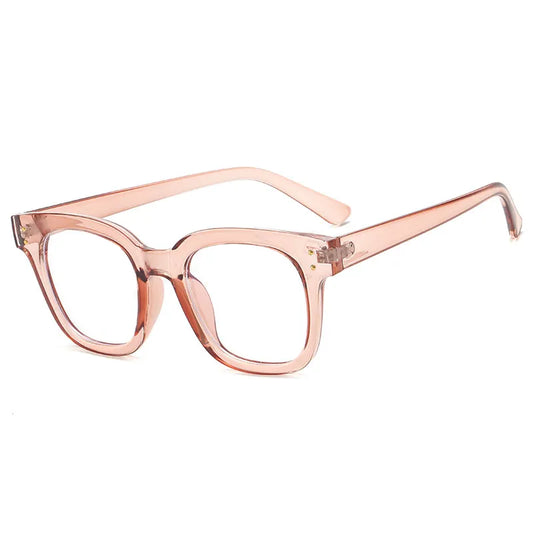 Everyday Square Blue Light Blocking Glasses | Peach