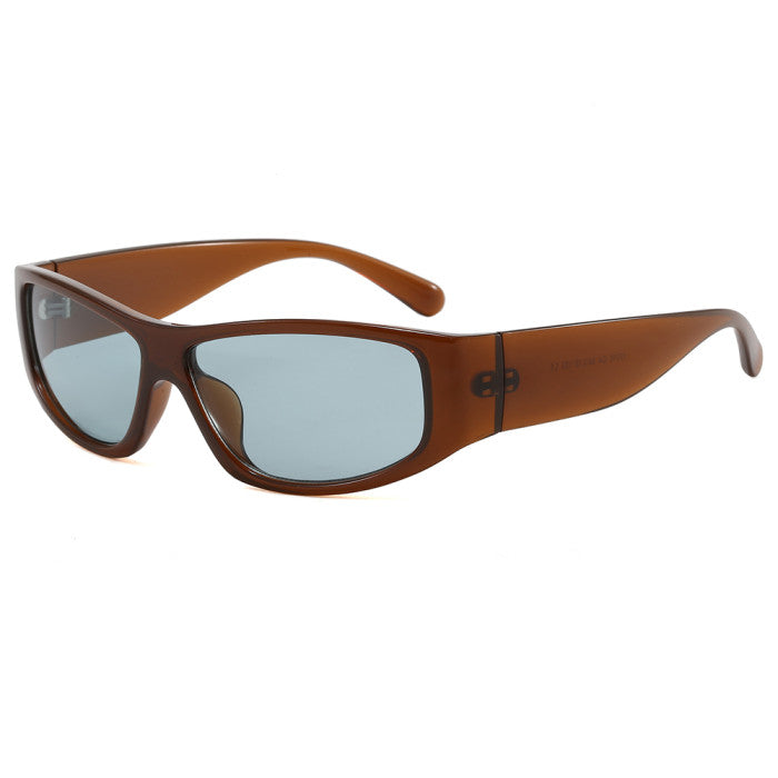 Y2K Wrap-Around Futuristic Rectangular Sunglasses