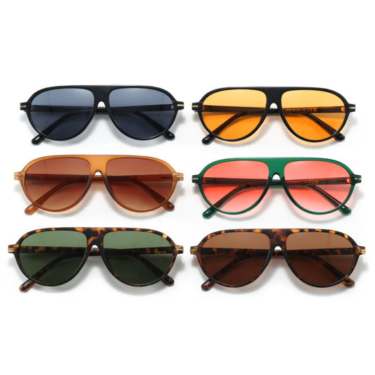 Retro Oval Flat Top Wholesale Sunglasses