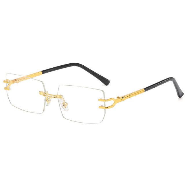 TimberTints – Stylish Rimless Rectangle Shades | Clear