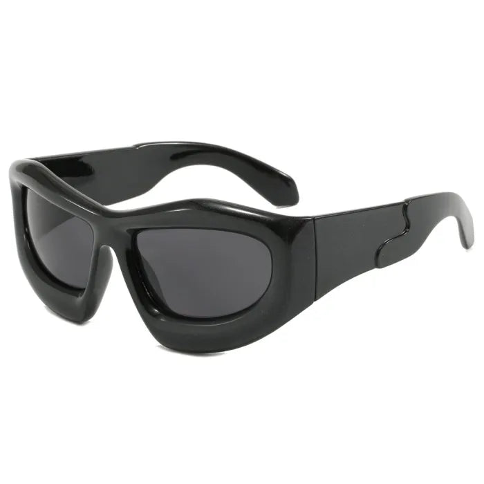 Y2K Vintage Oval Cat Eye Sport Sunglasses |Black