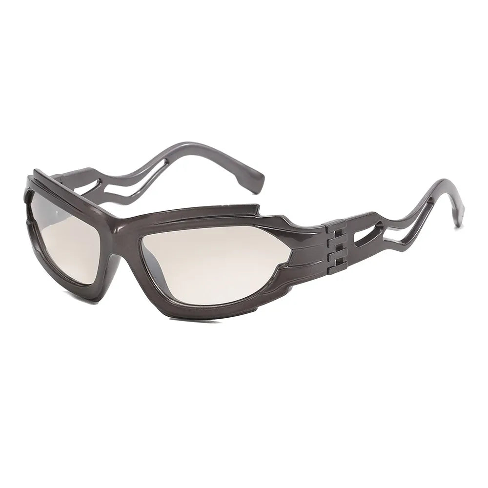 Futuristic Oversized Rectangle Geometric Chunky Wholesale Sunglasses