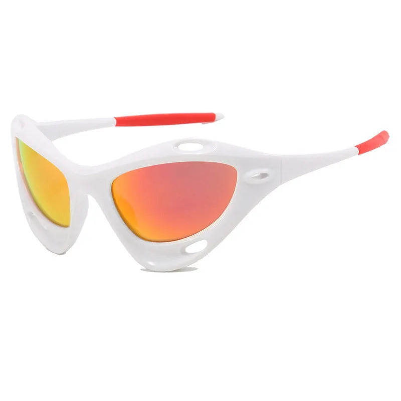 Futuristic Y2K Sporty Fashion Sunglasses | White