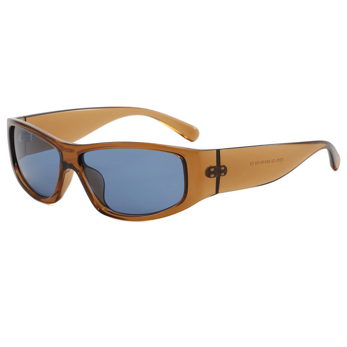 Y2K Wrap-Around Futuristic Rectangular Sunglasses