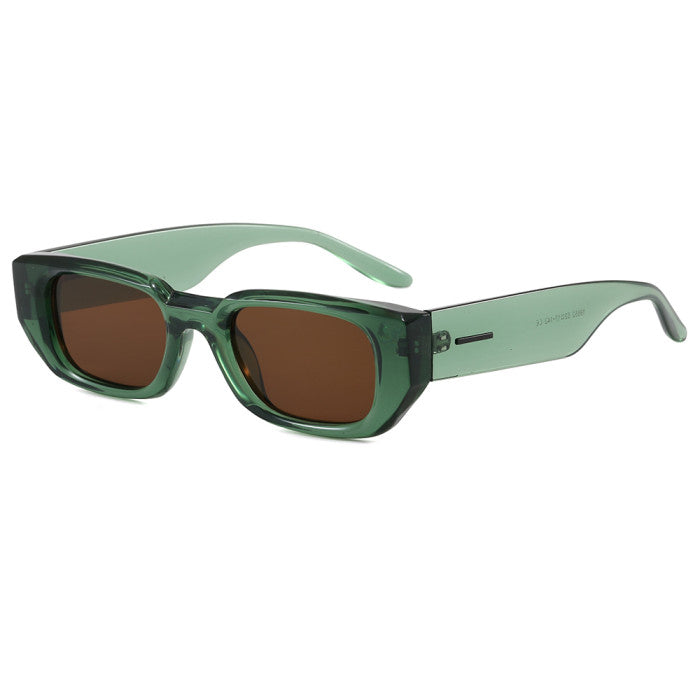 Skinny Narrow Translucent Rectangle Sunglasses