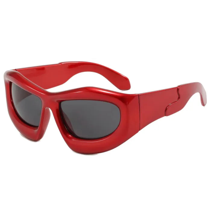 Y2K Vintage Oval Cat Eye Sport Sunglasses |  Red