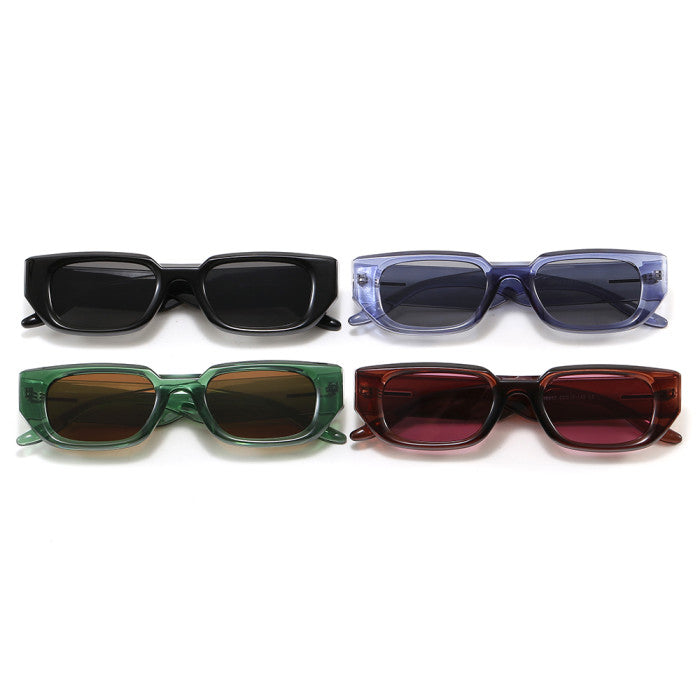 Skinny Narrow Translucent Rectangle Sunglasses