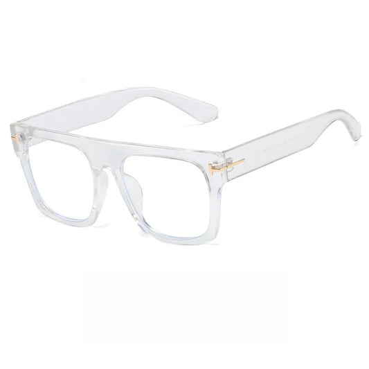 Essential Flat Top Square Blue Light Blocking Glasses| Clear