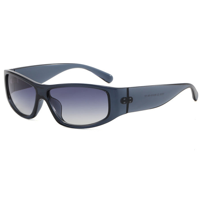 Y2K Wrap-Around Futuristic Rectangular Sunglasses