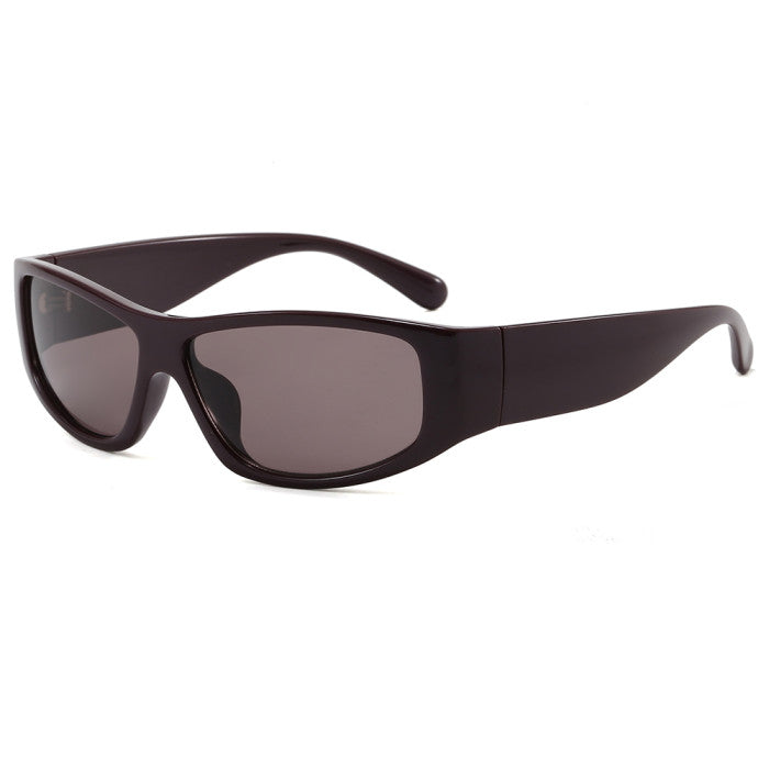 Y2K Wrap-Around Futuristic Rectangular Sunglasses