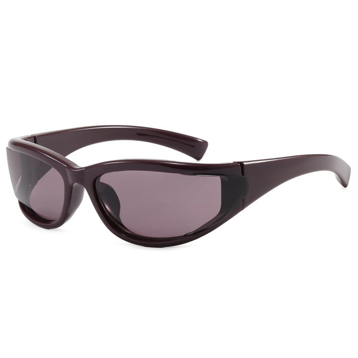Sporty Wrap Around Oval UV400 Sunglasses
