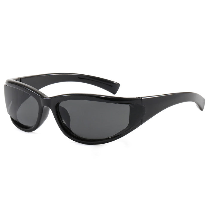 Sporty Wrap Around Oval UV400 Sunglasses