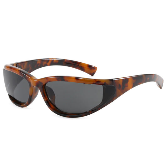 Sporty Wrap Around Oval UV400 Sunglasses