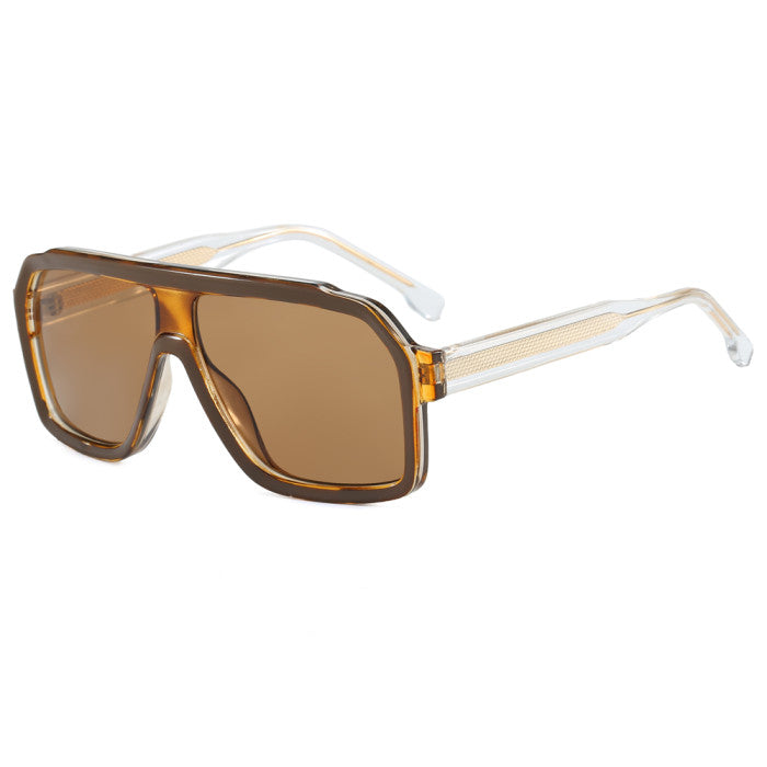 Retro Classic Oversized Square Pilot Flat Top UV400 Outdoor Vacation Wholesale Sunglasses