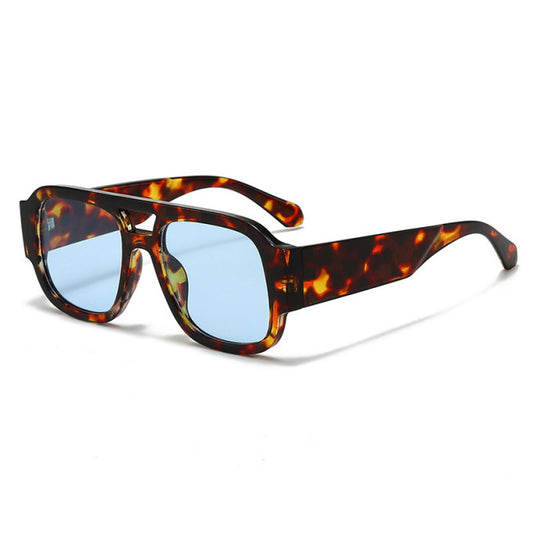 Classic Square Pilot Flat Top Sunglasses | Blue Print