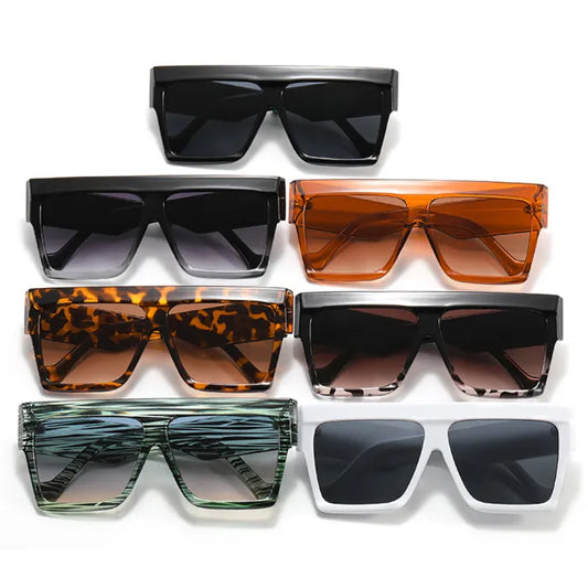 Flat Top Classic Square UV400 Color Gradient Wholesale Sunglasses