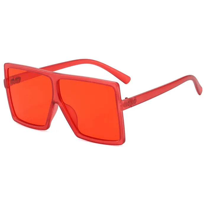 Unisex Square UV400 Kids Sunglasses | Red