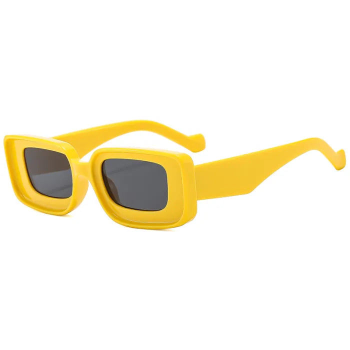 Retro Y2K Rectangle UV400 Sunglasses | Yellow