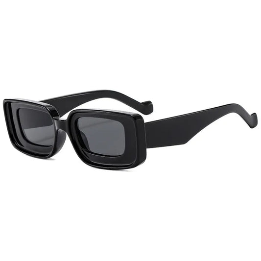 Retro Y2K Rectangle UV400 Sunglasses | Black