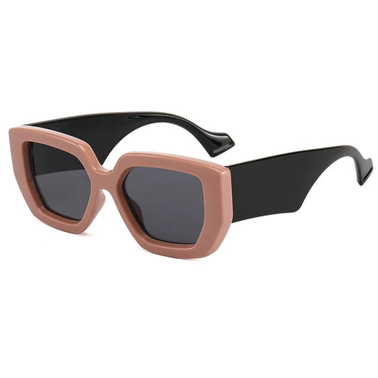 Thick Dark Tinted Fashion Sunglasses | Tan/Black