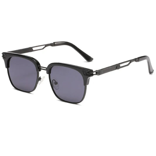 Classic Stylish Square UV400 Sunglasses | Black/Black