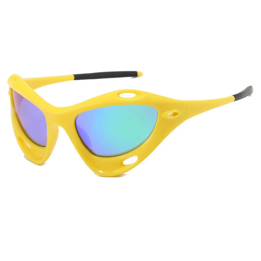 Futuristic Y2K Sporty Fashion Sunglasses | Yellow