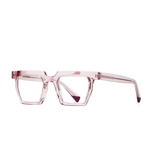 Sleek Square Computer Blue Light Bocking Glasses | Pink