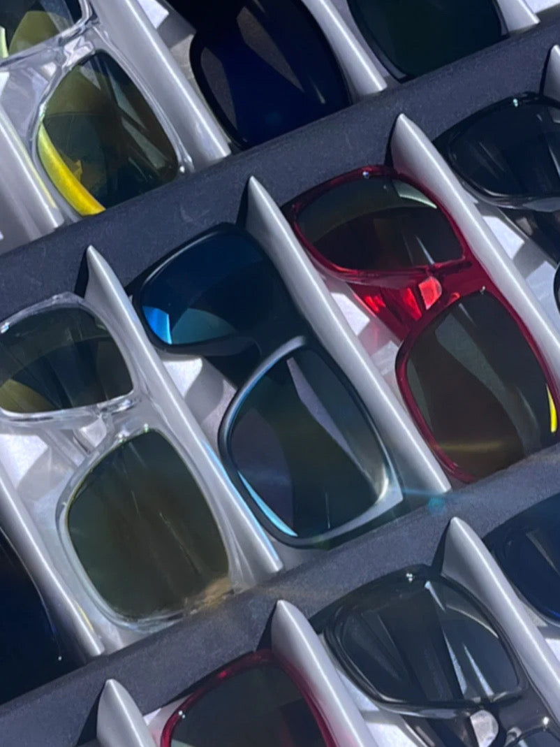 Plastic Square Durable Two Tone Mirror Lens Polarized Sunglasses