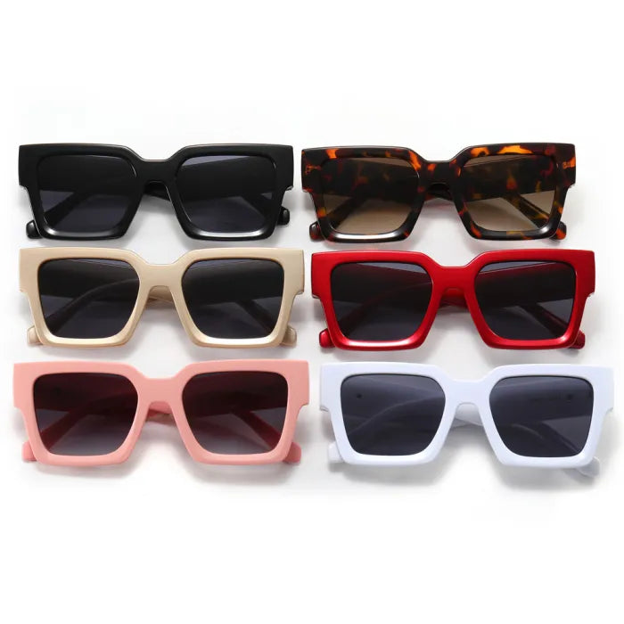 Chunky Chic Square Tinted Wholesale Sunglasses