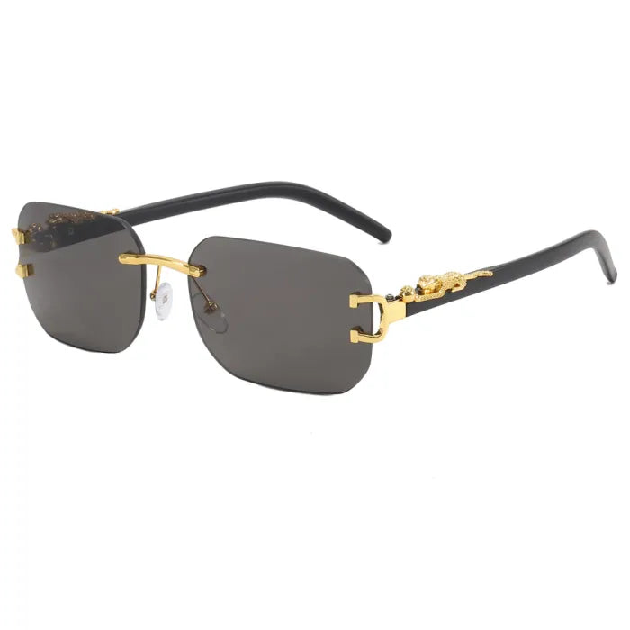 Panther Tinted Rimless Sunglasses | Charcoal