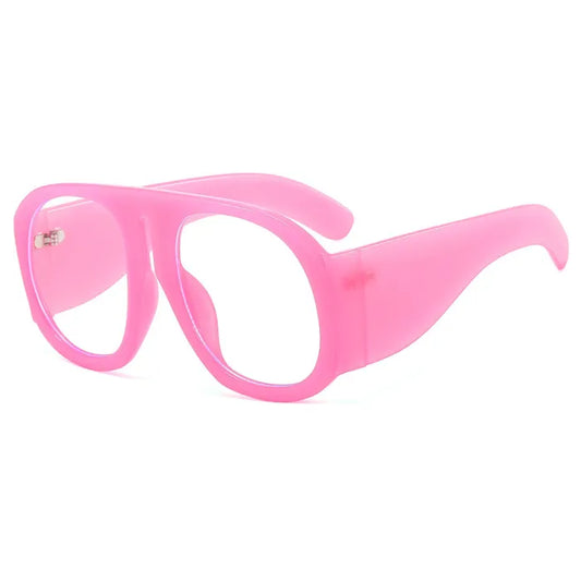 Oversized Round Clear Solid Arm Wholesale Eyeglasses