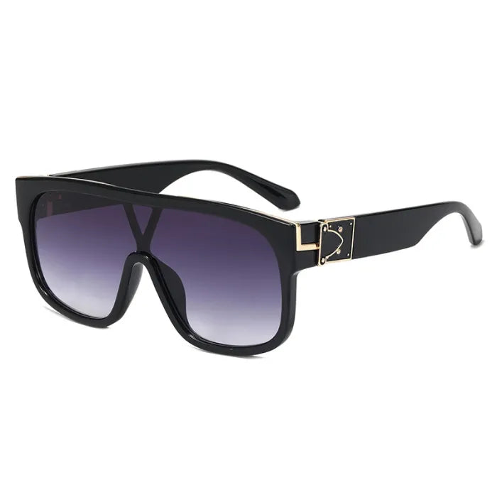 Unisex Two-Toned Flat Top Round Bottom Wholesale Sunglasses