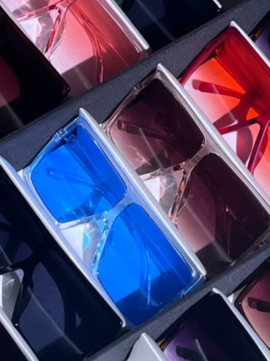 Plastic Bold Boxed Oversized Sunglasses – BoujeeVibes