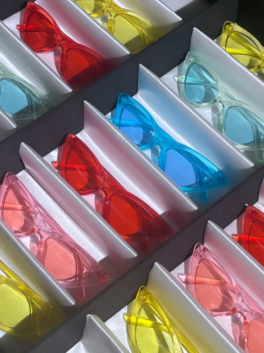 Kids Retro Vintage Translucent Cat Eye Sunglasses