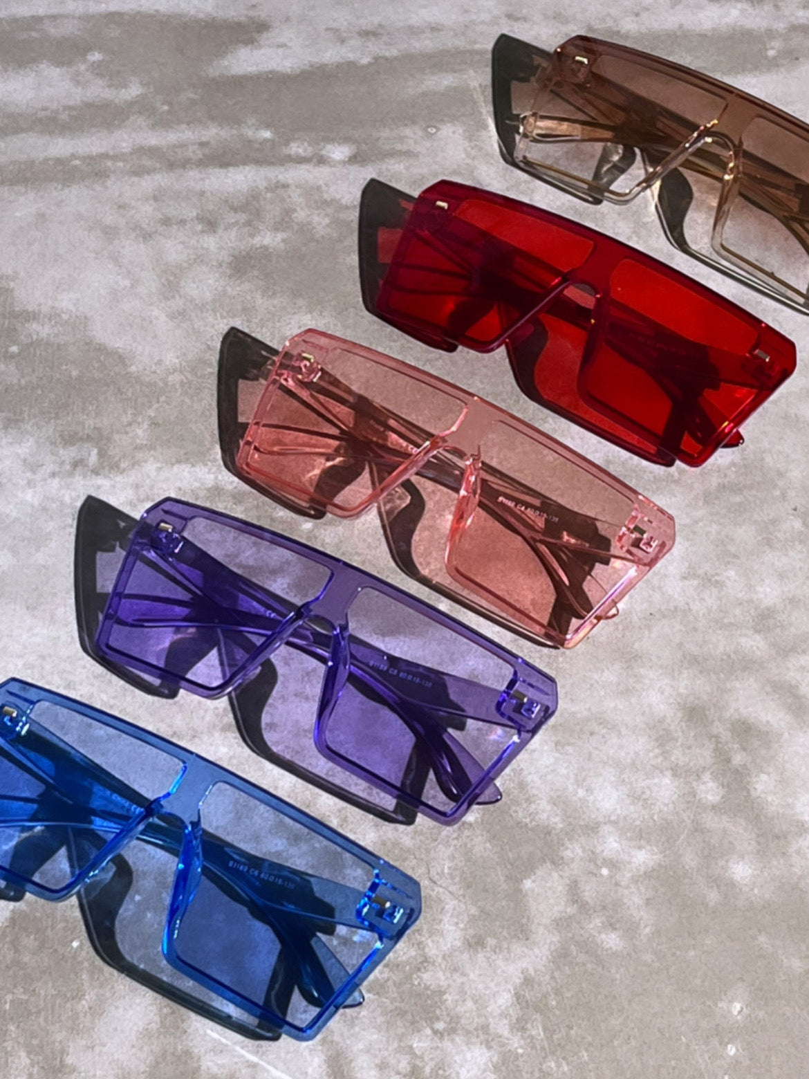 Square Candy Colored Sunglasses